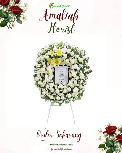 Krans Bunga Duka Cita di Campaka Mulya